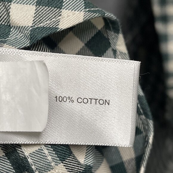 Orvis Mens Green & White Checkered Button-Up Shirt Long Sleeve Size L - Picture 4 of 6